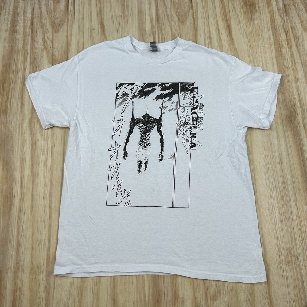 Evangelion Unit 01 Berserk T-Shirt White Graphic Large Anime Shirt